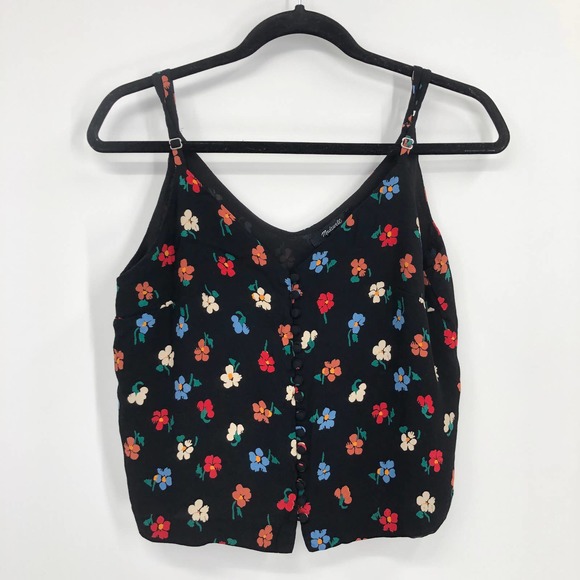 Madewell Tops - Madewell Button-Down Cami in Pressed Flowers Size 4 Lined Double V Neck